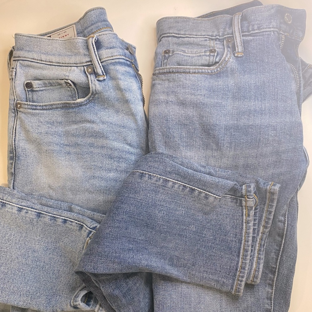2 Pair Mens Gap Blue Denim Jeans size 29x30